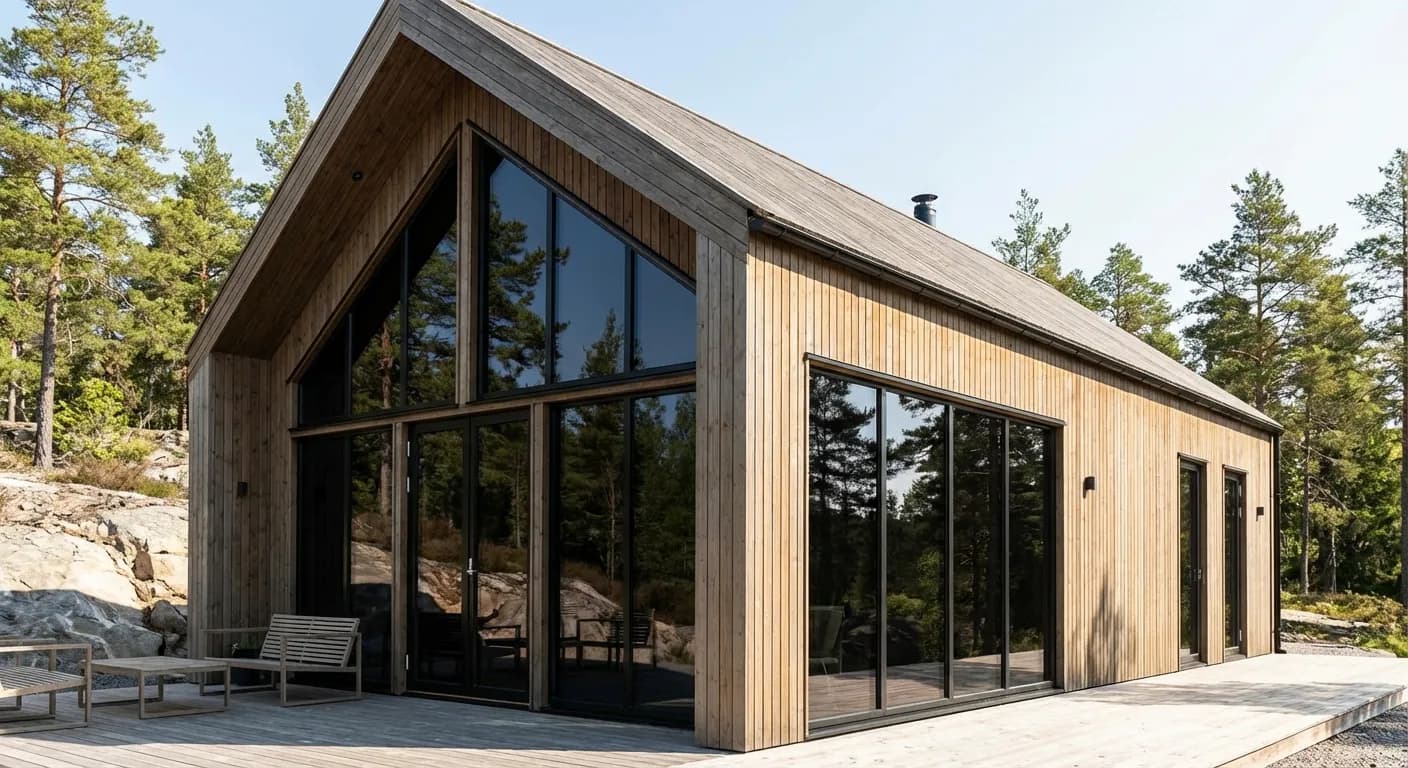 Solfilm monterad på villa i Hovås